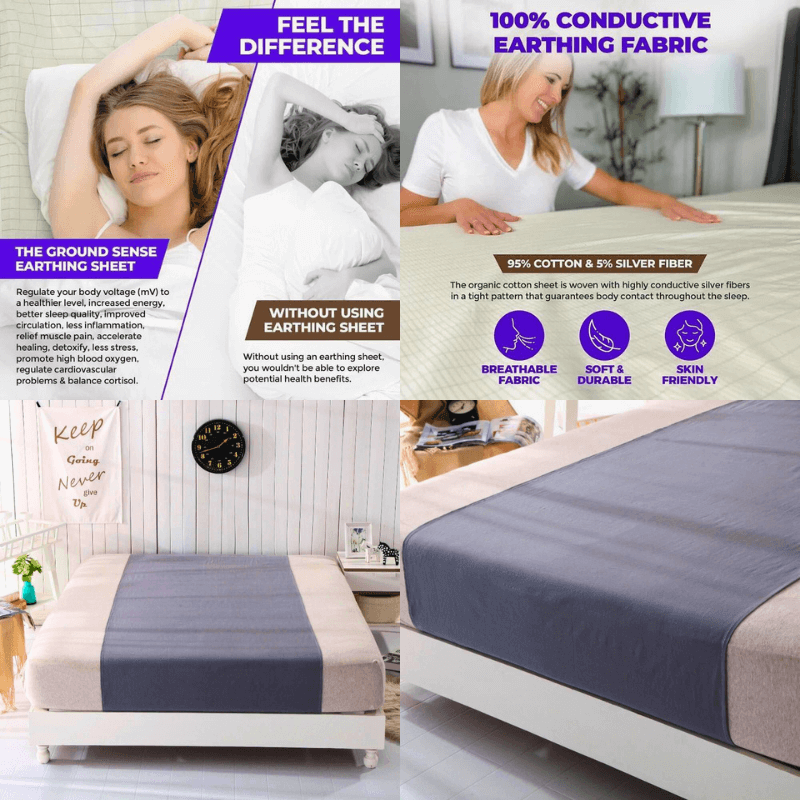 GroundedSerenity™ Premium Grounded Bed Sheets